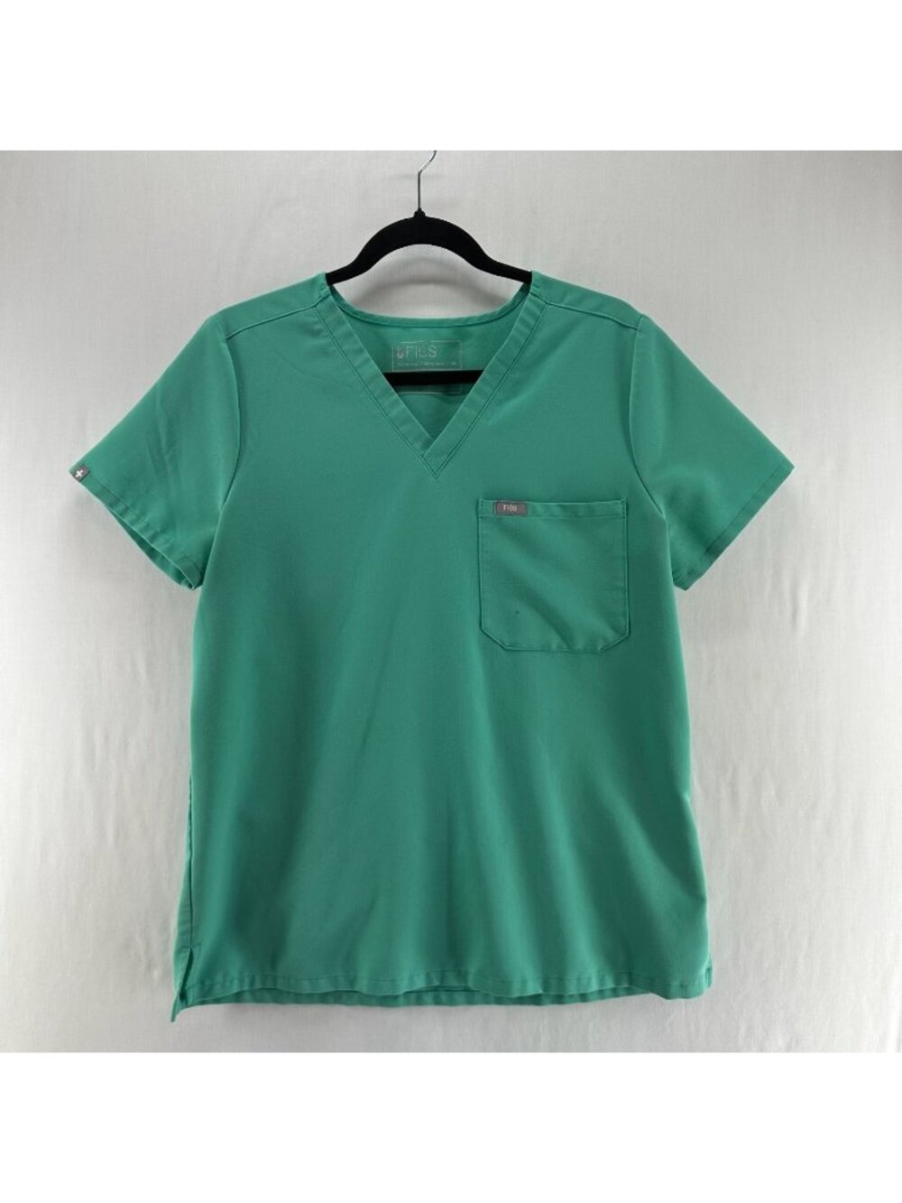FIGS Catarina FIONx Scrub Top Womens M V-Neck Short Sleeve Medical Uniform Green